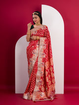Neemzari Gotapatti Work saree for royal family weddings 
