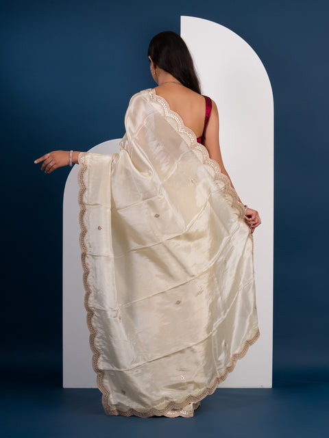 KcPc Pure Tussar Tissue Gotapatti Work Jaipuri Saree AMT