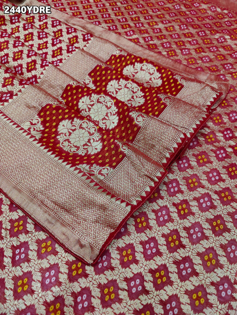 KcPc New Georgette Bandhani Style With Zari weaving Work Dupatta SATISH