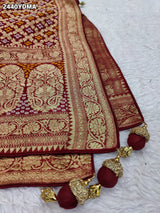 KcPc Latest New Georgette Bandhani Style With Zari weaving Work Dupatta MOH