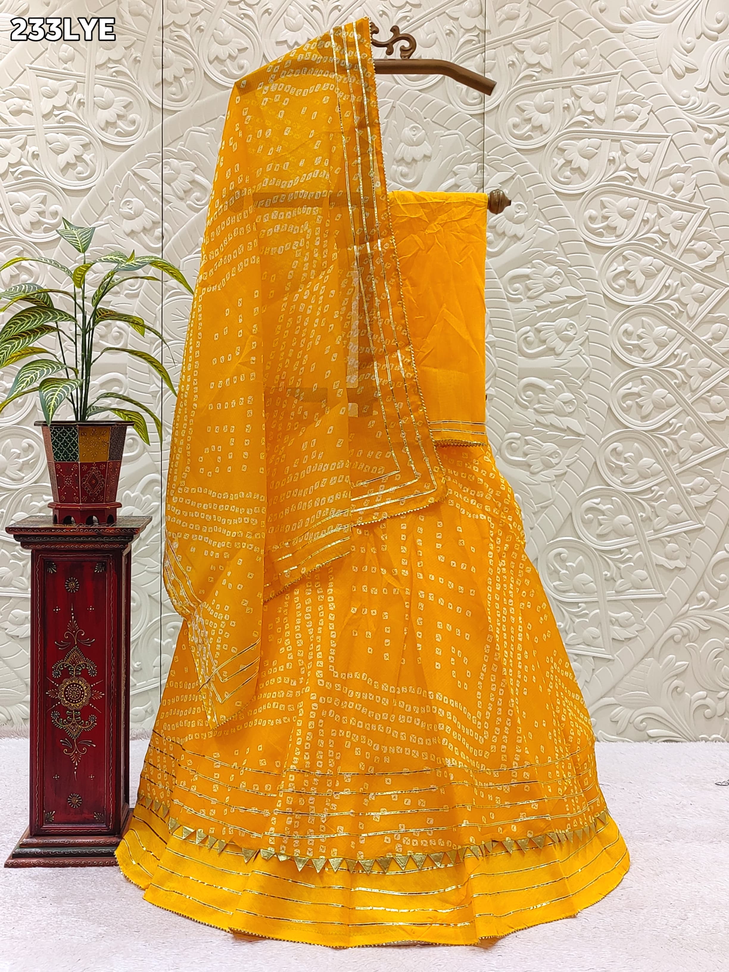 By Bandhani Lehenga With Traditional Wear 