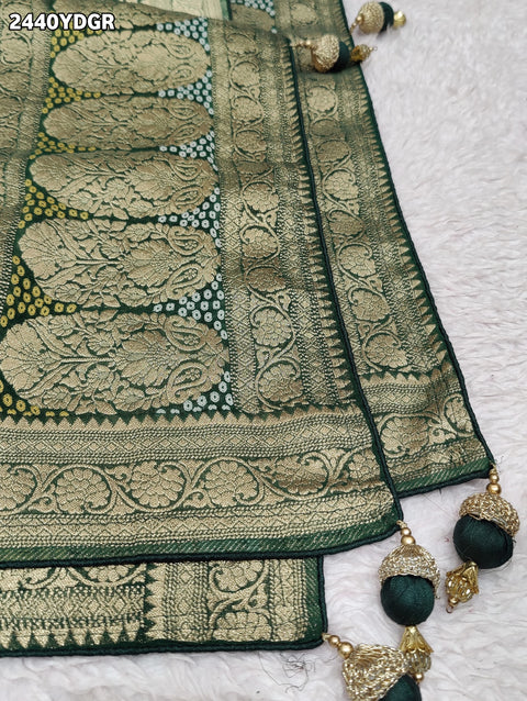 KcPc New Geaorgette Bandhani Style With Zari weaving Work Dupatta SATISH
