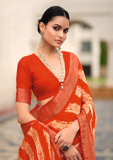 By Leheriya Saree With Casual wear