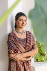 By Ajrakh Saree With Festive Wear