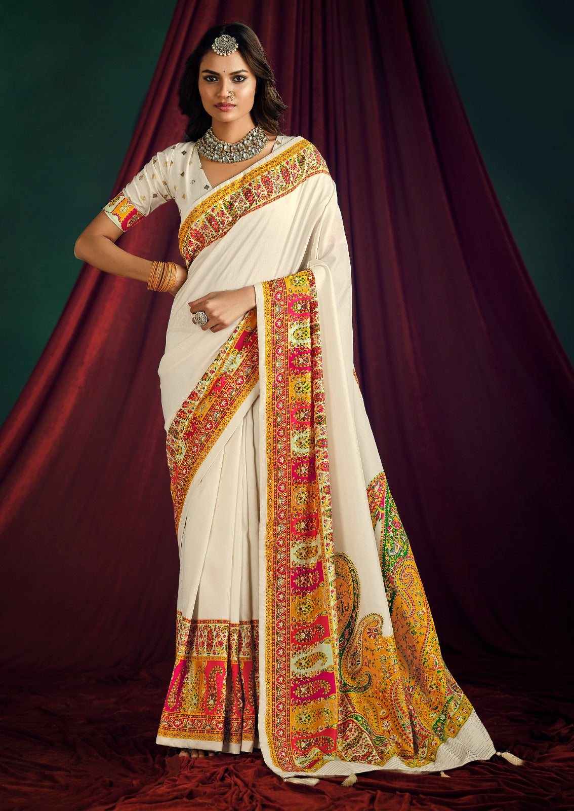 By Position PrintSaree