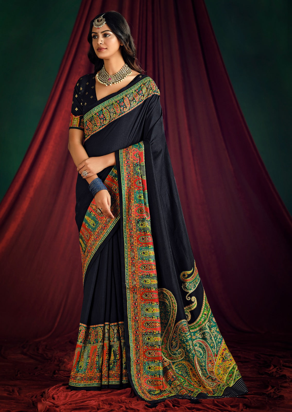 By Position PrintSaree