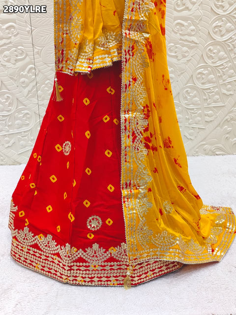 By Bandhani Lehenga With Traditional Wear