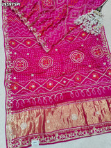 By BandhaniSaree With Traditional Wear 