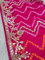 By BandhaniSaree With Traditional Wear 