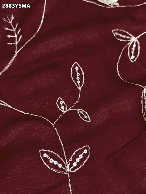 KcPc New Festive Ready Chiffon Saree with Exquisite Aari Tari Handwork  JAY
