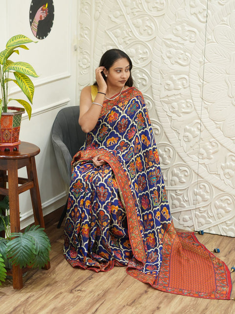By Festive Saree With Meenakari Zari Work
