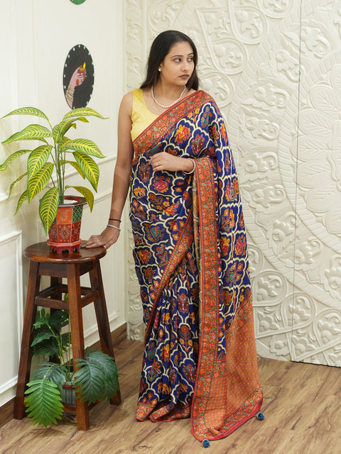 By Festive Saree With Meenakari Zari Work