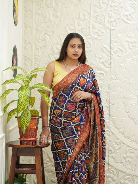 By Festive Saree With Meenakari Zari Work