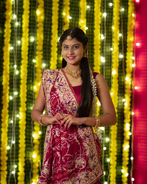 By Bandhani Saree With Wedding Wear