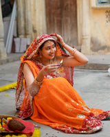 ByBandhani Saree With Gotapatti Work