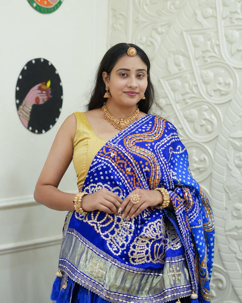 By Bandhani Lahenga With Traditional wear