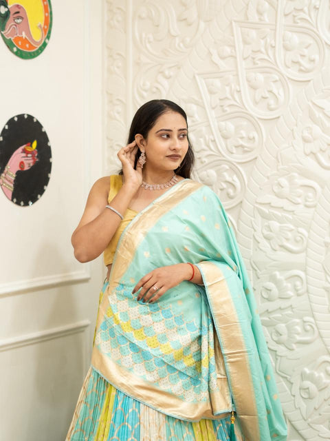 By Banarasi  Lehenga With Traditional wear