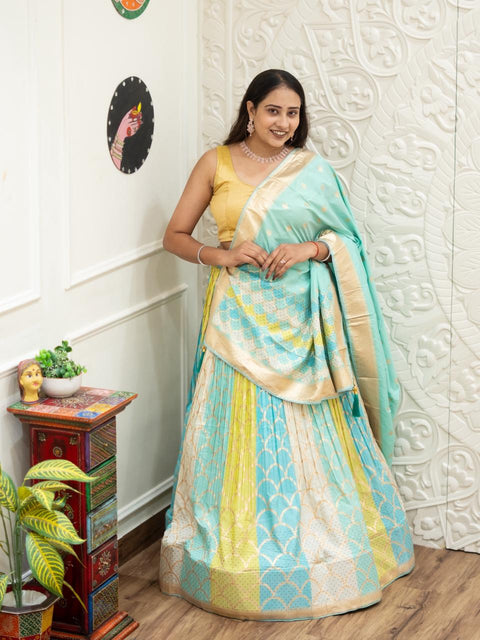 By Banarasi  Lehenga With Traditional wear