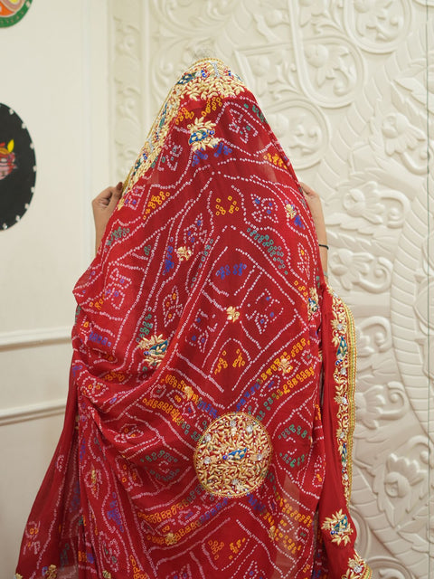 KcPc Special New Pure Ojariya Raidana Zardoji Handwork Kolkata Special Chunri