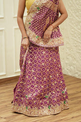 KcPc New Designer Pure Khaddi Georgette Neemjari Bandhej Ghatchola Gotapatti LehengaBTU
