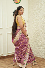 KcPc New Designer Pure Khaddi Georgette Neemjari Bandhej Ghatchola Gotapatti LehengaBTU