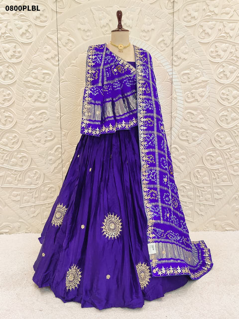 KcPc Pure Gajji Silk Lehenga & Dupptta With Gorgeous Gotapatti Work  BTU
