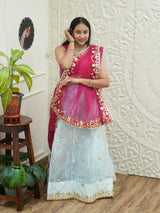 KcPc Pure Organza Bright Colour Beautiful Gotapatti Work LehengaBTU
