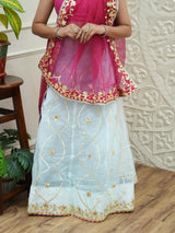 KcPc Pure Organza Bright Colour Beautiful Gotapatti Work LehengaBTU