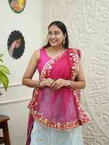 KcPc Pure Organza Bright Colour Beautiful Gotapatti Work LehengaBTU