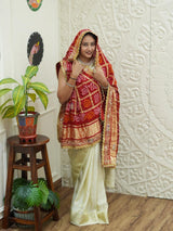 KcPc Pure Gaji Silk Aaratari Work Jardoji Odhna Dupatta kcpc