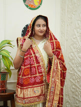 KcPc Pure Gaji Silk Aaratari Work Jardoji Odhna Dupatta kcpc