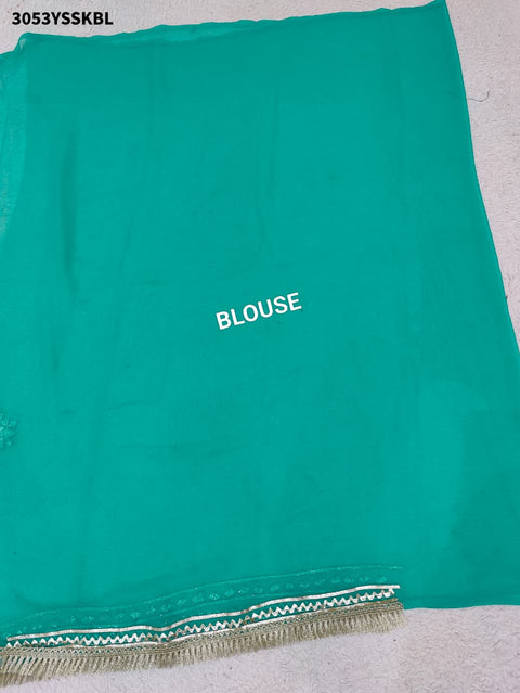 KcPc New Pure Georgette Kacha Gotapatti Crafted Saree Ethnic Traditional Look  MHS