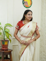 KcPc Pure Organza Gota Patti Bandhej Work Sareesatish