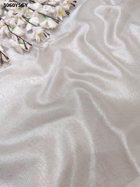 By New Shraddha Kapoor Inspired Partywear Tissue Silk Saree With Bollywood Style