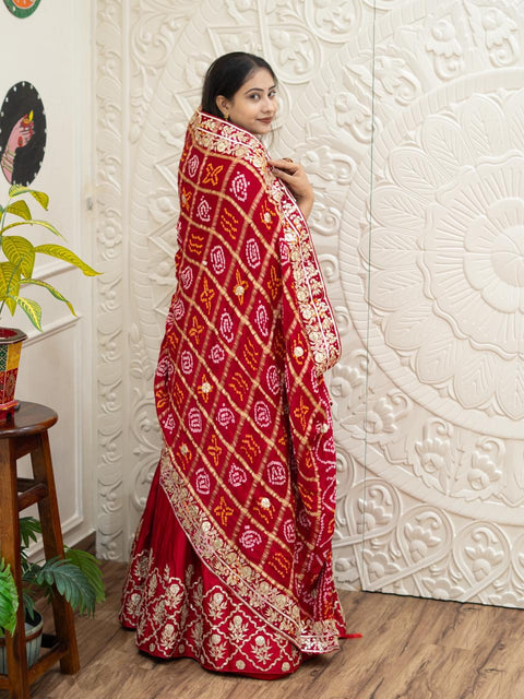 By Bandhani Style Lehanga With Festive Wear 