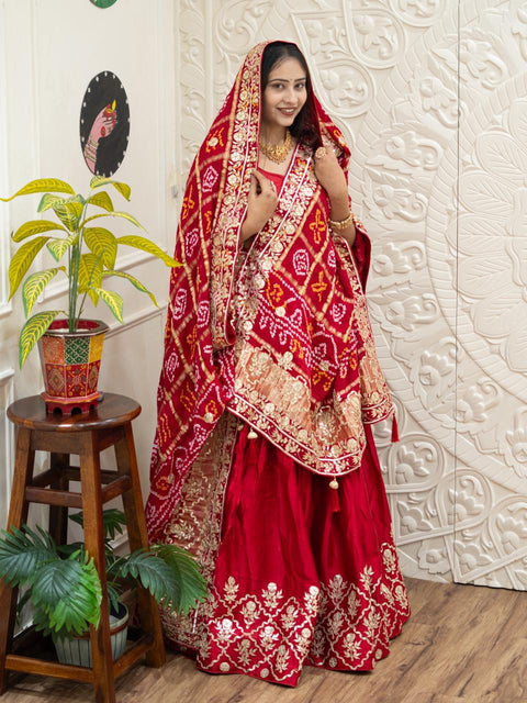 By Bandhani Style Lehanga With Festive Wear 
