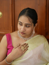 By New Premium Banarasi Tissue Silk Saree With Gota Patti Zardozi Work