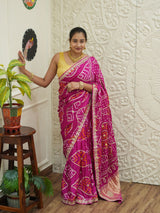  Gaji Silk Saree with Gota Patti work