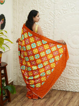 By Printed Saree With Festive Wear