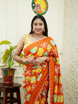 By Printed Saree With Festive Wear