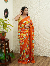 By Printed Saree With Festive Wear