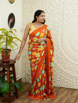 By Printed Saree With Festive Wear