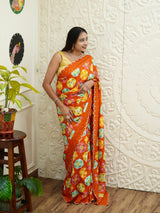 By Printed Saree With Festive Wear
