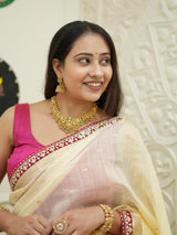 KcPc New Classic Tissue Cotton Silk Saree with Gota Patti Charm SWA