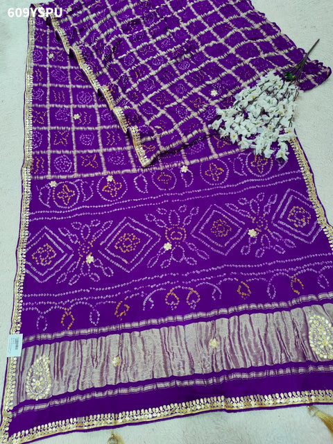 By New Bandhani Style Saree With Traditional Wear