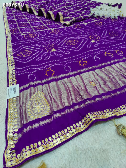 By New Bandhani Style Saree With Traditional Wear