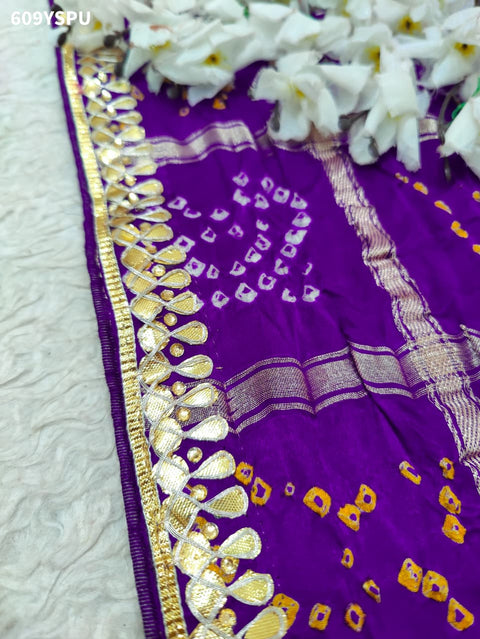 By New Bandhani Style Saree With Traditional Wear