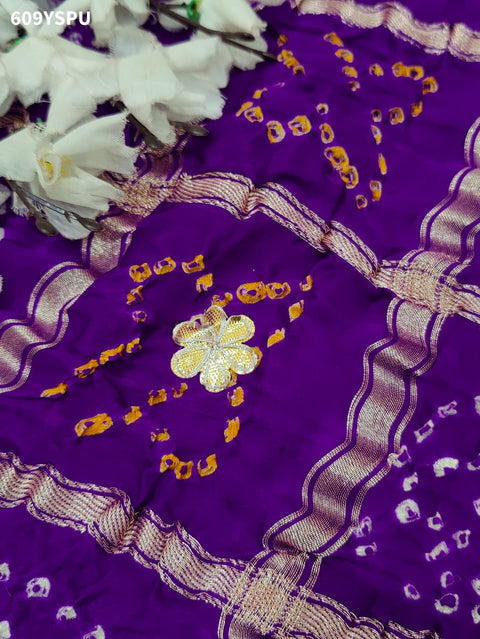 By New Bandhani Style Saree With Traditional Wear