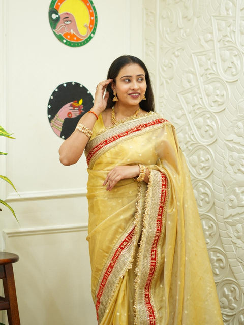 By Designer Saree With Zardosi Work 