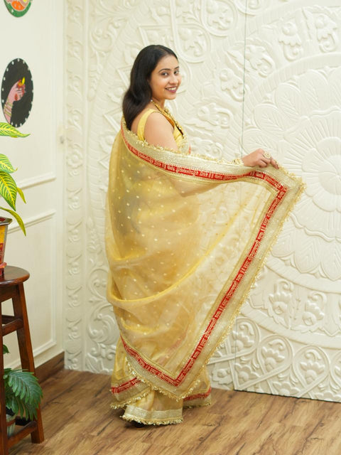 By Designer Saree With Zardosi Work 